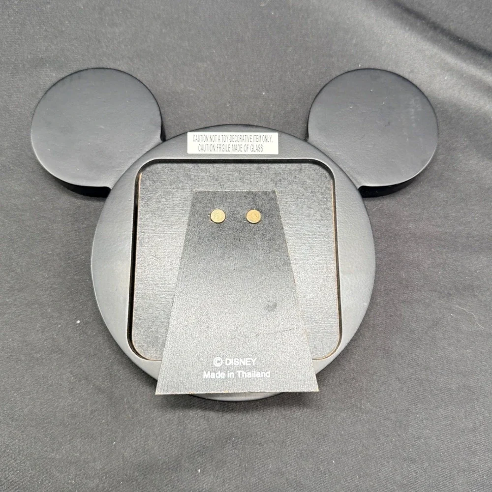 Disney Mickey Mouse Silhouette Picture Frame Matte Black Tabletop Ears Decor